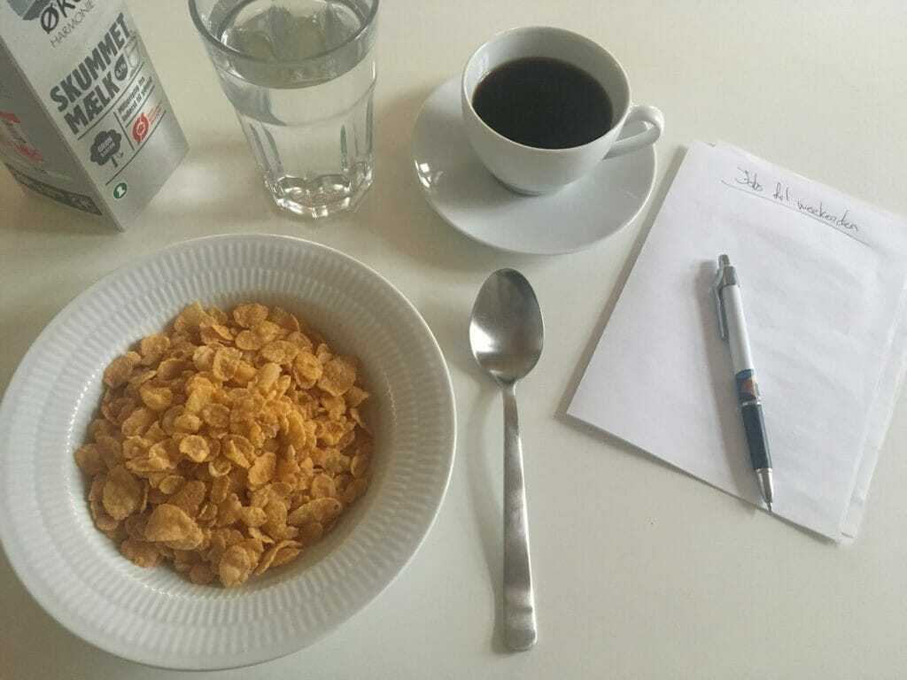 cornflakes kaffe planlægning