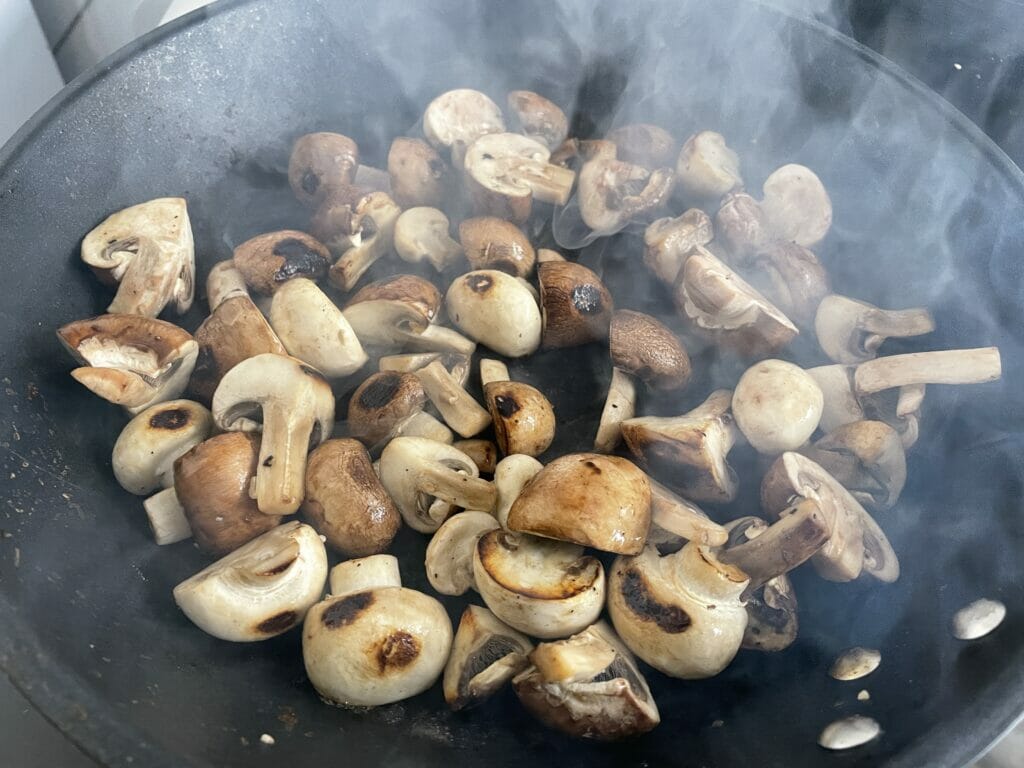 tærtefyld champignon tilberedning stegte