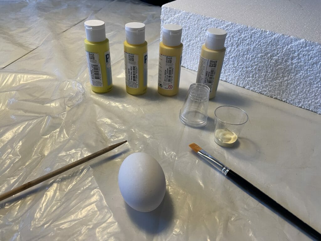 farvede pustede æg malede påske